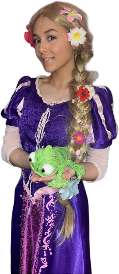 Rapunzel party host at Perfect Parteas